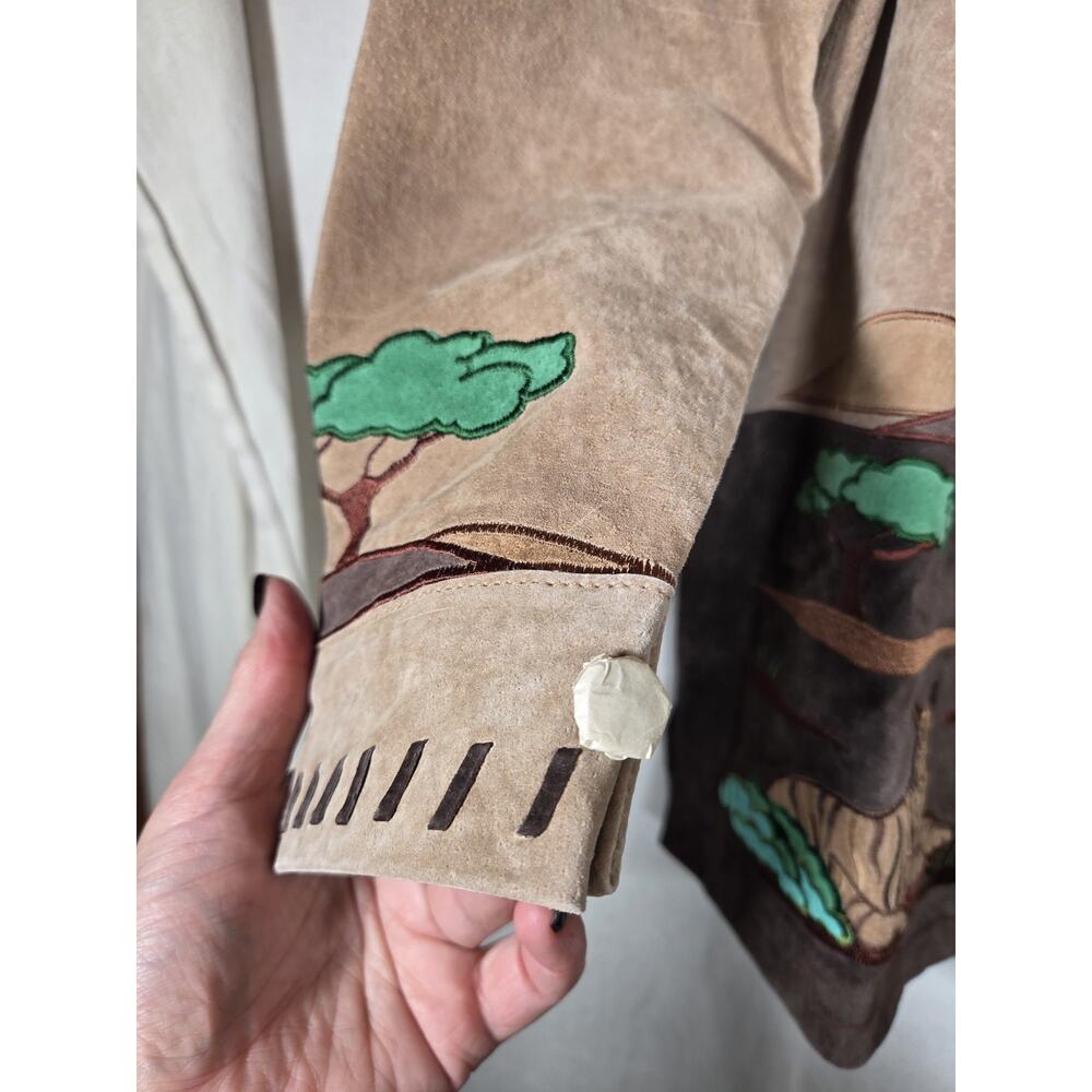 NWT Quacker Factory Safari Jacket Women’s Med. Leather Full Zip - Picture 7 of 14
